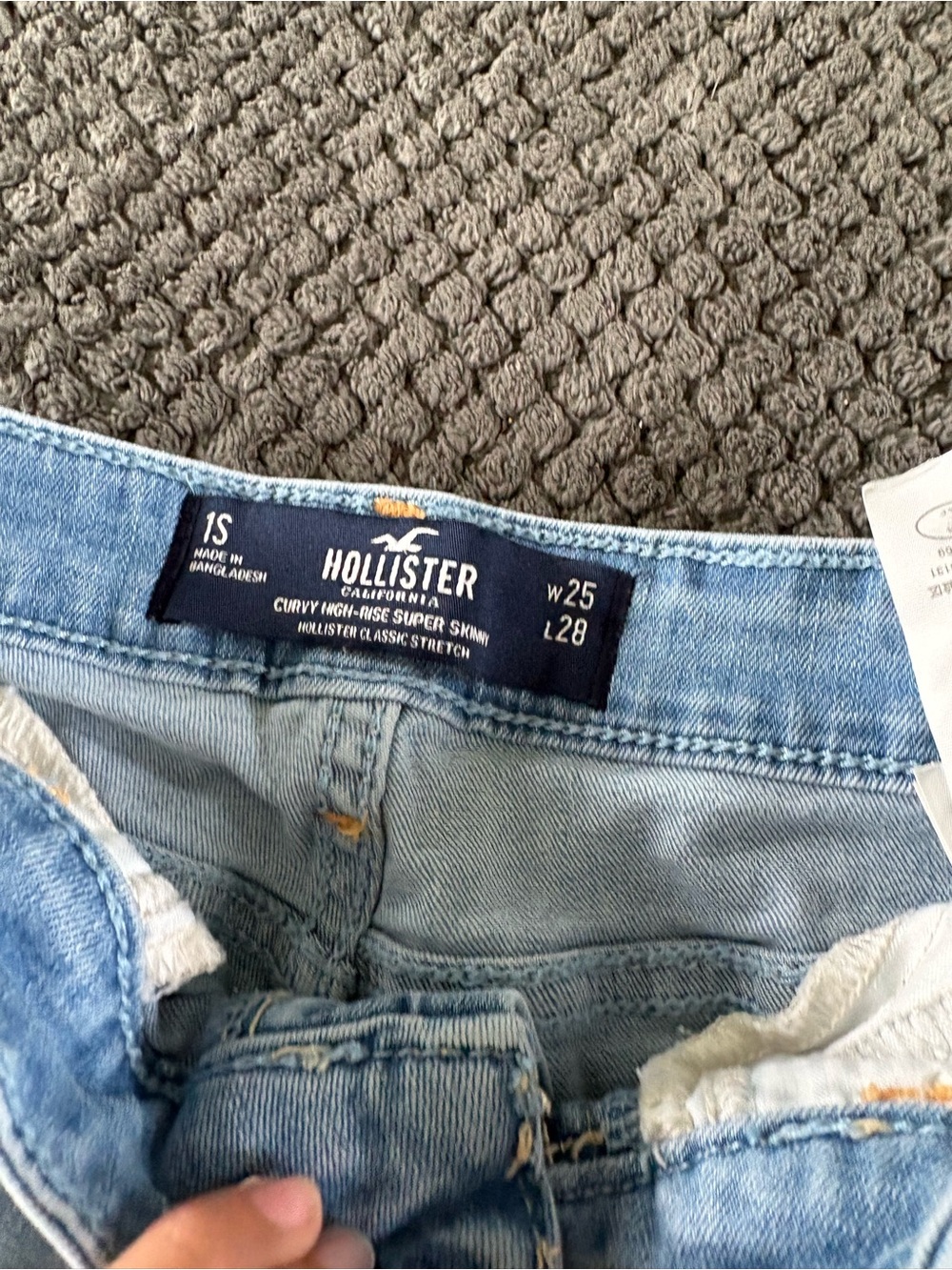 Hollister Light Blue High-Rise Super Skinny Jeans